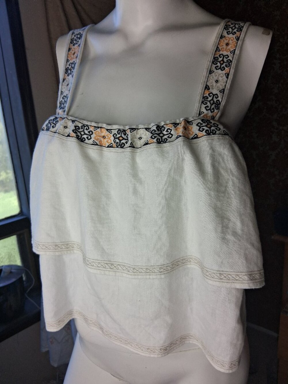 Madewell linen summer top L